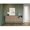 Image de Buffet CAILIN   Chêne Artisan & Noir   4 portes 1 niche   180 x 40 x 80 cm