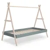 Image de CALICOSY - Lit cabane 90x200 cm hauteur modulable ELIOTT - Vert kaki