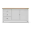 Image de CALICOSY - Buffet 2 Portes et 3 Tiroirs L150 cm - Misti - Blanc