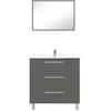 Image de ONDEE - Meuble à poser PALLAS - 80cm - Gris - Mélaminé - Livré en kit