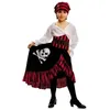 Image de Déguisement Fille Pirate Jolly - Polyester - Noir - Pour Enfants - Robe Bustier Bandeau et Ceinture