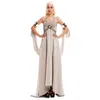 Image de Déguisement Reine Glamour Adulte M/L - Personnage Fiction - Polyester - Beige