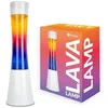 Image de Lampe à lave - FISURA - Multicolore - Base blanche - Vintage - 11 x 395 cm