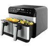 Image de Cecotec Friteuse sans Huile Cecofry Advance 9000 Inox. Air Fryer 2800W 2 Plateaux 45L Double Température Température