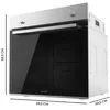Image de Cecotec Four Intégrable Multifonction Conventionnel de 80L Bolero Hexa C126400 Line. 2800W 5 Fonctions Basse Consommation