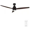 Image de Cecotec Ventilateur de Plafond avec Lumière EnergySilence Aero 5300 Black&Wood Design: 30 W Diamètre 52 avec 3 Pales