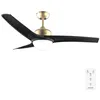 Image de Cecotec Ventilateur de Plafond avec Lumière EnergySilence Aero 560 GoldBlack - 60 W Diamètre 132 cm LED 18 W et Télécommande