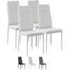 Image de Set de 4 chaises Salon Chelsea tapissées Blanc42 cm (Largeur) x 51 cm (Profondeur) x 97 cm (Hauteur)