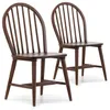 Image de Pack 2 chaises Clarck Couleur Noyer Bois Massif 48 cm x 48 cm x 92 cm