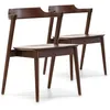 Image de Pack 2 chaises Venus Couleur Noyer Bois Massif 58 cm x 575 cm x 76 cm