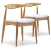 Image de Pack 2 chaises Corzo Couleur Chêne Bois Massif 525 cm x 50 cm x 74.5 cm