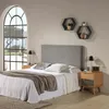 Image de marcKonfort Tête de lit Malta 150x60 cm Couleur Gris Rembourrée de Mousse brodé Effet capitonné 8cm dépaisseur Système de