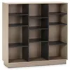 Image de Étagère Biliothèque Vigo 110x110cm étagère pour bureau couleur Chêne et Gris 110 cm (largeur) 33cm(profondeur) 110cm (hauteur)