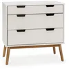 Image de Commode Baku 3 tiroirs couleur blanc 80 cm longueur