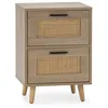 Image de Table de chevet Dalia 2 tiroirs couleur chêne 40 x 34 x 57 cm