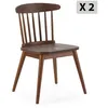 Image de Pack 2 chaises Ben en bois couleur noyer