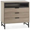 Image de Commode de nuit Hera 3 tiroirs 1 porte coloris bois