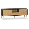 Image de Meuble TV Apolo 1 porte 2 tiroirs couleur noir/bois