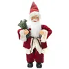 Image de Décoration de Noël - MEDIA WAVE STORE - Santa Rouge et Crème - 30 cm - Plastique et Tissu - Intérieur