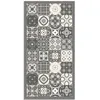 Image de Tapis Vinyle Panorama Carreaux Ciments Gris 300x200 cm - Tapis pour Cuisine Bureau et Salon en PVC