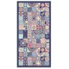 Image de Tapis Vinyle Panorama Carreaux Ciments Cuisine Rose 160x230 cm - Tapis pour Cuisine Bureau et Salon en PVC