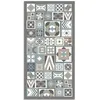 Image de Tapis Vinyle Panorama Style Carreaux Ciments Bleu 40x80 cm - Tapis pour Cuisine Bureau et Salon en PVC