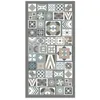 Image de Tapis Vinyle Panorama Style Carreaux Ciments Bleu 80x150 cm - Tapis pour Cuisine Bureau et Salon en PVC