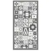 Image de Tapis Vinyle Panorama Style Carreaux Ciments Gris 120x170 cm - Tapis pour Cuisine Bureau et Salon en PVC