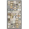 Image de Tapis Vinyle - Panorama - Carreaux de Ciments - Orange - 80x200 cm - Intérieur