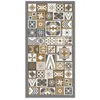 Image de Tapis Vinyle Panorama Style Carreaux de Ciments Orange 120x170 cm - Tapis pour Cuisine Bureau et Salon en PVC