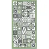 Image de Tapis Vinyle Panorama Style Carreaux Ciments Vert 40x80 cm - Tapis pour Cuisine Bureau et Salon en PVC