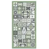 Image de Tapis Vinyle Panorama Style Carreaux Ciments Vert 160x230 cm - Tapis pour Cuisine Bureau et Salon en PVC