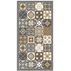Image de Tapis Vinyle Panorama Carreaux Ciments Orange 60x110 cm - Tapis pour Cuisine Bureau et Salon en PVC