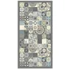 Image de Tapis Vinyle Panorama Carreaux Ciments Cuisine Bleu 140x200 cm - Tapis pour Cuisine Bureau et Salon en PVC