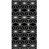 Image de Tapis Vinyle Panorama Lignes dÉtoiles Noirs 80x150 cm - Tapis pour Cuisine Bureau et Salon en PVC