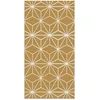 Image de Tapis Vinyle Panorama Lignes Étoiles Moutarde 80x200 cm - Tapis pour Cuisine Bureau et Salon en PVC