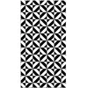 Image de Tapis Vinyle Panorama Géométrie Noir 80x150 cm - Tapis pour Cuisine Bureau et Salon en PVC