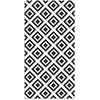 Image de Tapis Vinyle Panorama Carrés Noirs 160x230 cm - Tapis pour Cuisine Bureau et Salon en PVC