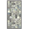 Image de Tapis Vinyle Panorama Carreaux Ciments Cuisine Bleu 60x200 cm - Tapis pour Cuisine Bureau et Salon en PVC