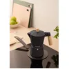 Image de Cafetière italienne - Thera Moka Retro - Aluminium - 6 ou 9 tasses - Détails en bois de hêtre