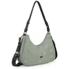 Image de Sac à main femme SKPAT 314379 - Nylon et cuir synthétique bandoulière 2 poignées interchangeables vert