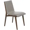 Image de Chaise en croûte de cuir et bois noyer - Noyer - Vison