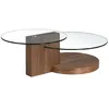 Image de Table basse de noyer et verre 2019 ANGEL CERDA