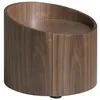 Image de Table de chevet ronde en noyer naturel avec tiroir à fermeture douce - Style sophistiqué - Ø53x44cm - 7130 ANGEL CERDA