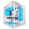Image de Mars Gaming MC-CURV Caja Gaming Atx Triple Cristal Templado Curvado Doble Cámara USB-C Blanco
