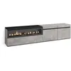 Image de Meuble TV Banc Télé 200x35x45cm Pour les TV jusquà 80 feu électrique Ciment RF2217