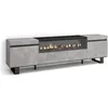 Image de Meuble TV Banc Télé 200x35x57cm Pour les TV jusquà 80 feu électrique Design industriel Ciment RF2224