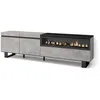 Image de Meuble TV Banc Télé 200x35x57cm Pour les TV jusquà 80 Cheminée électrique Design industriel Ciment RF2230