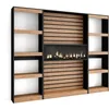Image de Étagère Meuble étagère 230x25x186cm 1feu électrique couleur Chêne RF2424