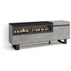 Image de Meuble TV Banc Télé 150x35x57cm Pour les TV jusquà 65 Cheminée électrique Design industriel Ciment RF2467